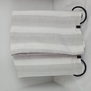 Pottery Barn | Linen Cotton Gray/White Standard Pillow Shams Variegated Stripes